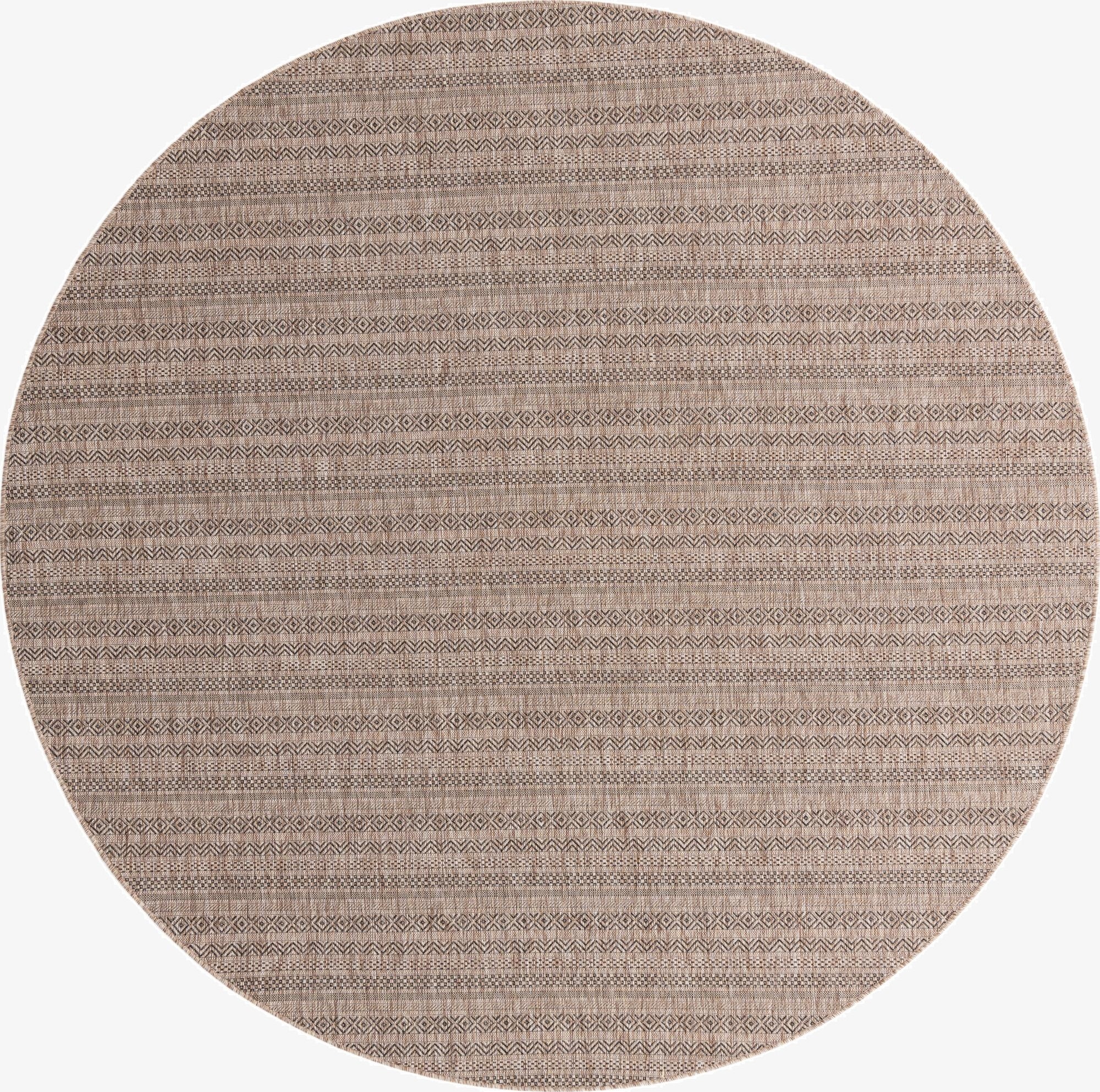  10' x 10'  Washable Ribbon Indoor / Outdoor Round Rug