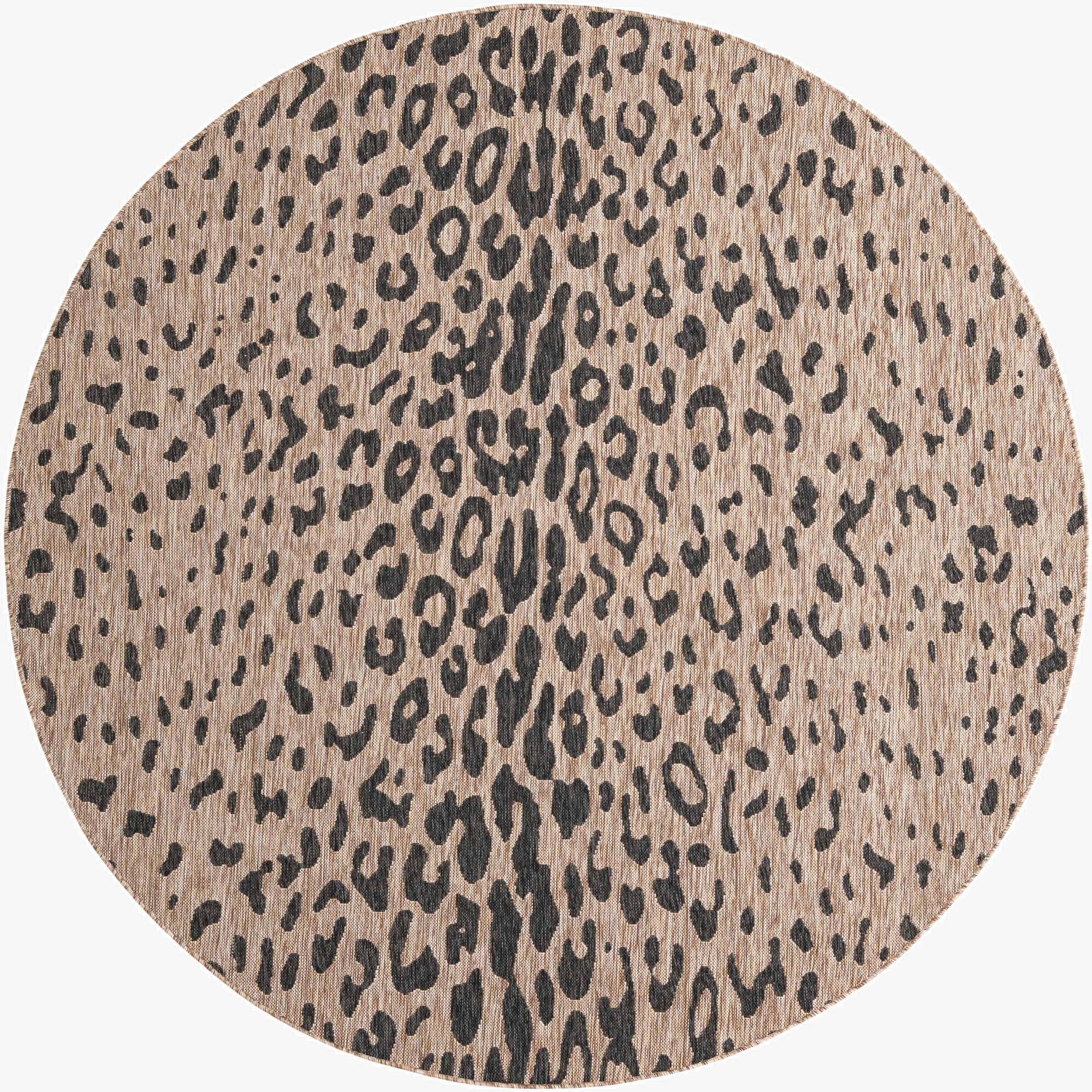  7' 10 x 7' 10  Washable Safari Indoor / Outdoor Round Rug