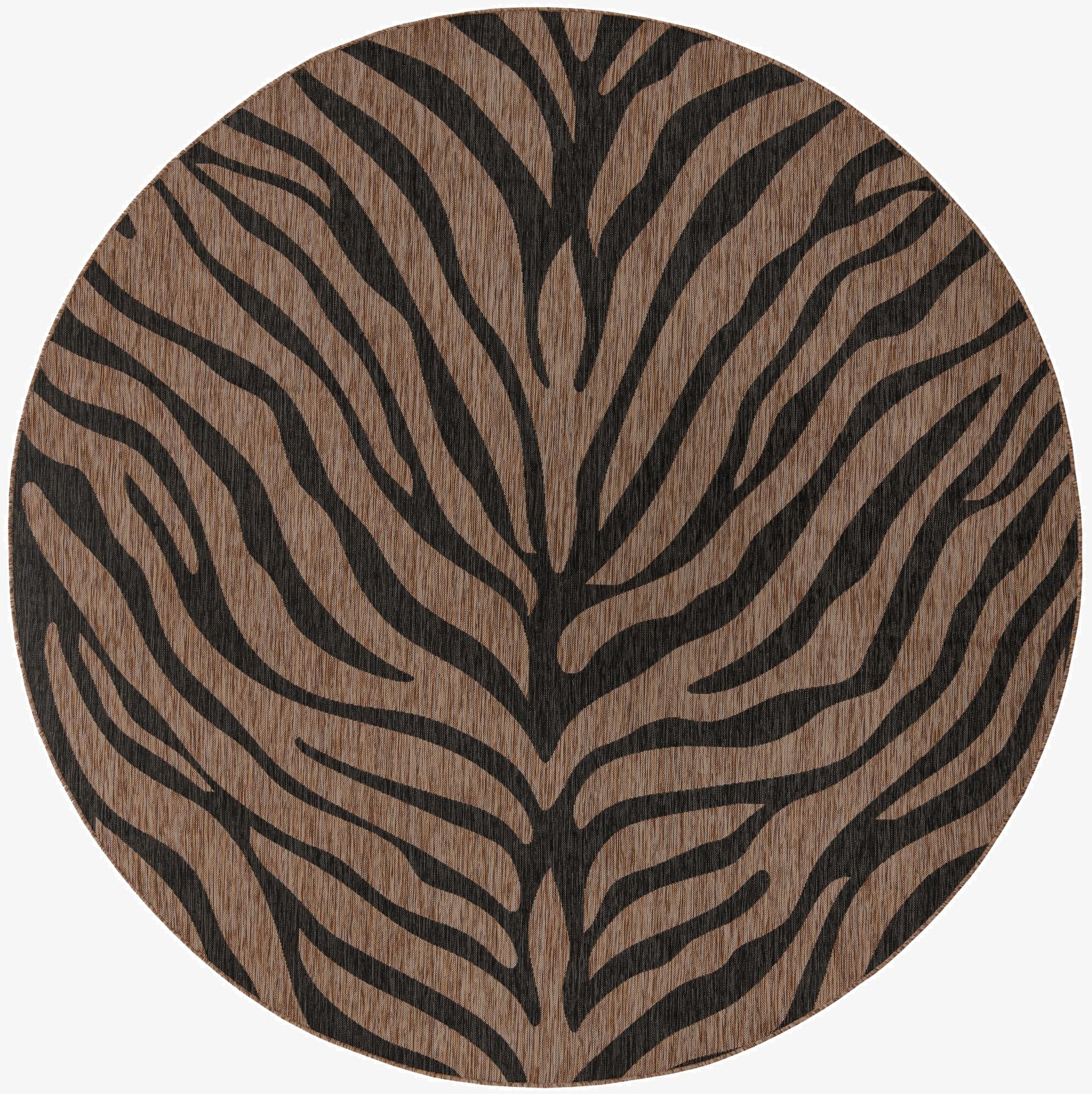  10' x 10'  Washable Safari Indoor / Outdoor Round Rug