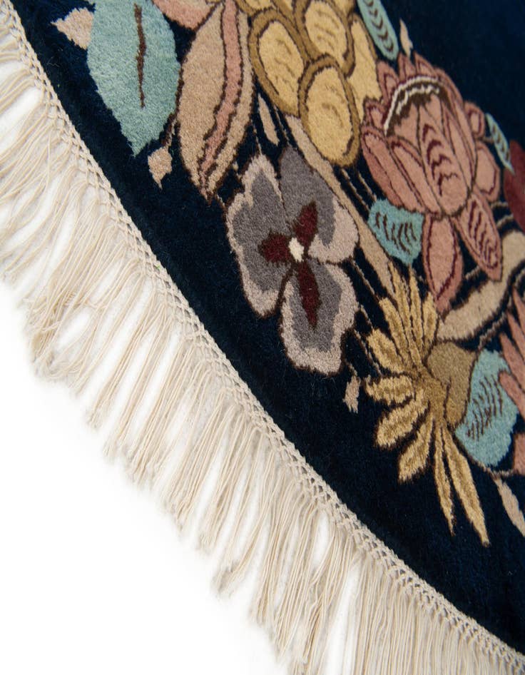 Detail image of  8' x 8'  Hand Knotted Tibet Oriental Wool Round Rug