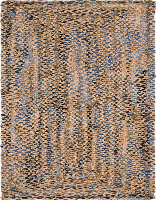 Detail image of  2' 2 x 8'  Hand Braided Chindi Runner Rug
