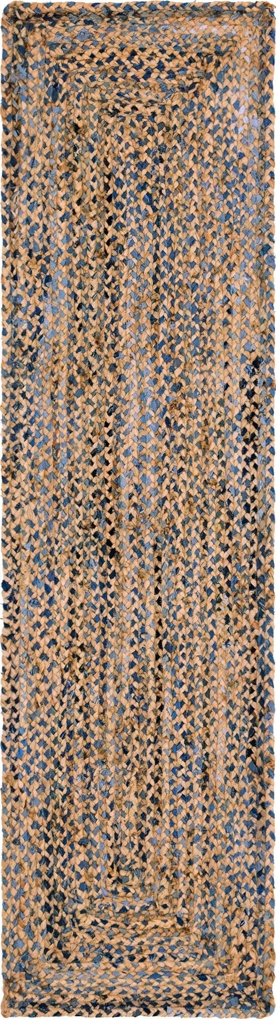  2' 2 x 8'  Hand Braided Chindi Runner Rug