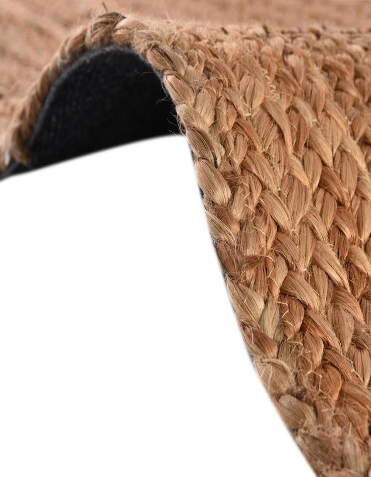 Detail image of  2' 7 x 10'  Hand Braided Jute Luxe Runner Rug