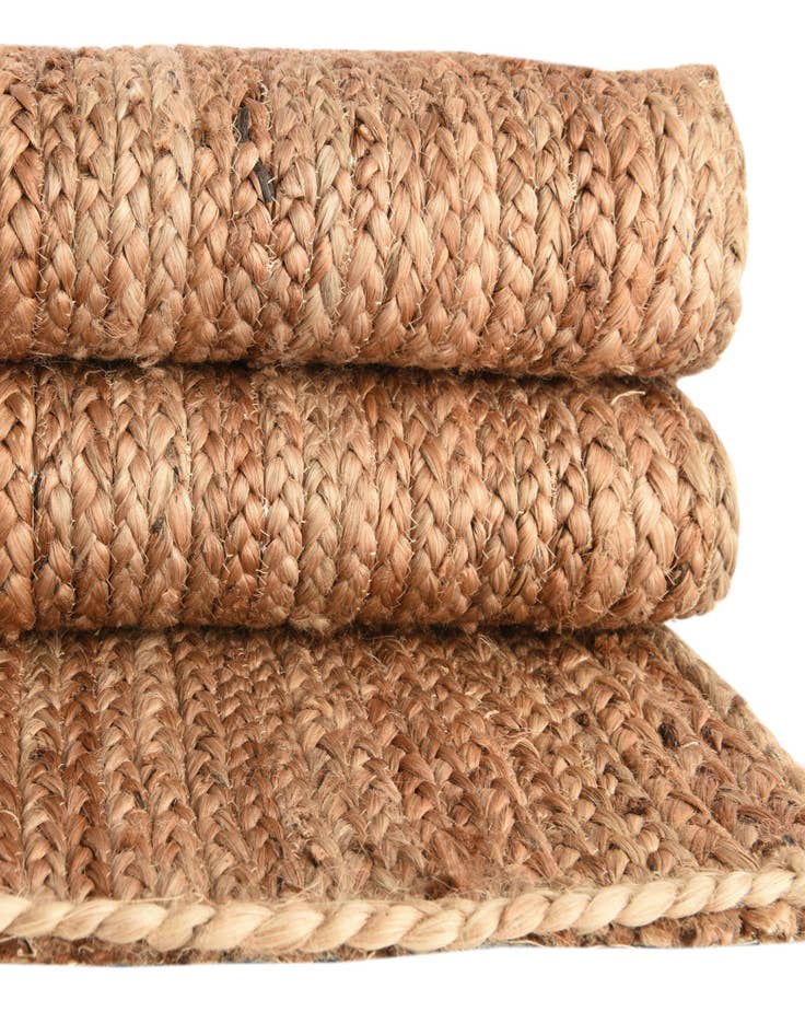 Detail image of  2' 7 x 10'  Hand Braided Jute Luxe Runner Rug