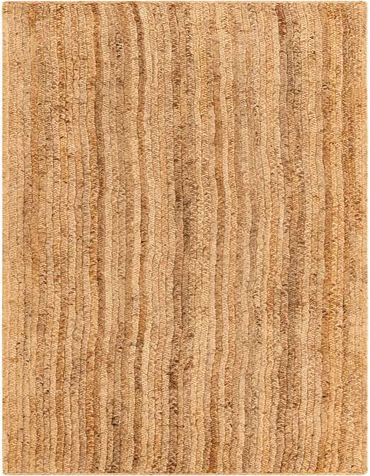 A 10 Ft Runner Braided Jute Luxe rug in natural brown and tan tones, featuring a textured, flatweave construction.