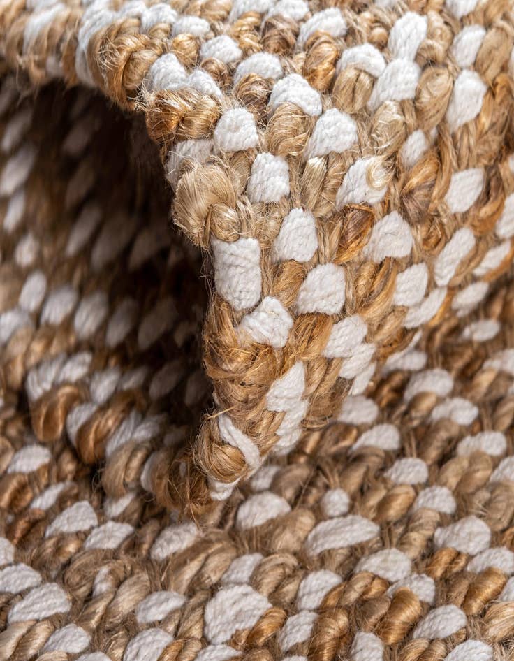 Detail image of  2' 8 x 9' 2  Hand Woven Braided Jute Runner Rug
