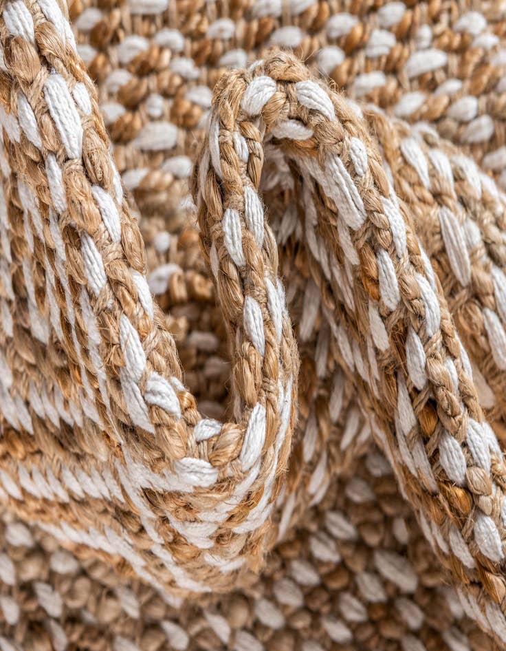 Detail image of  2' 8 x 9' 2  Hand Woven Braided Jute Runner Rug