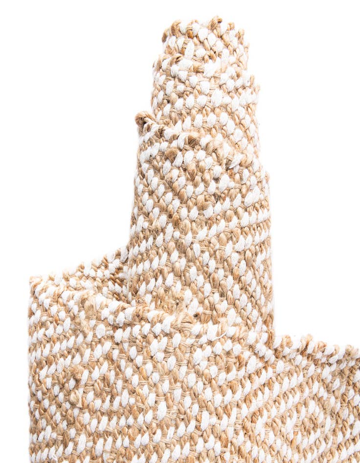 Detail image of  2' 2 x 10'  Hand Woven Braided Jute Runner Rug