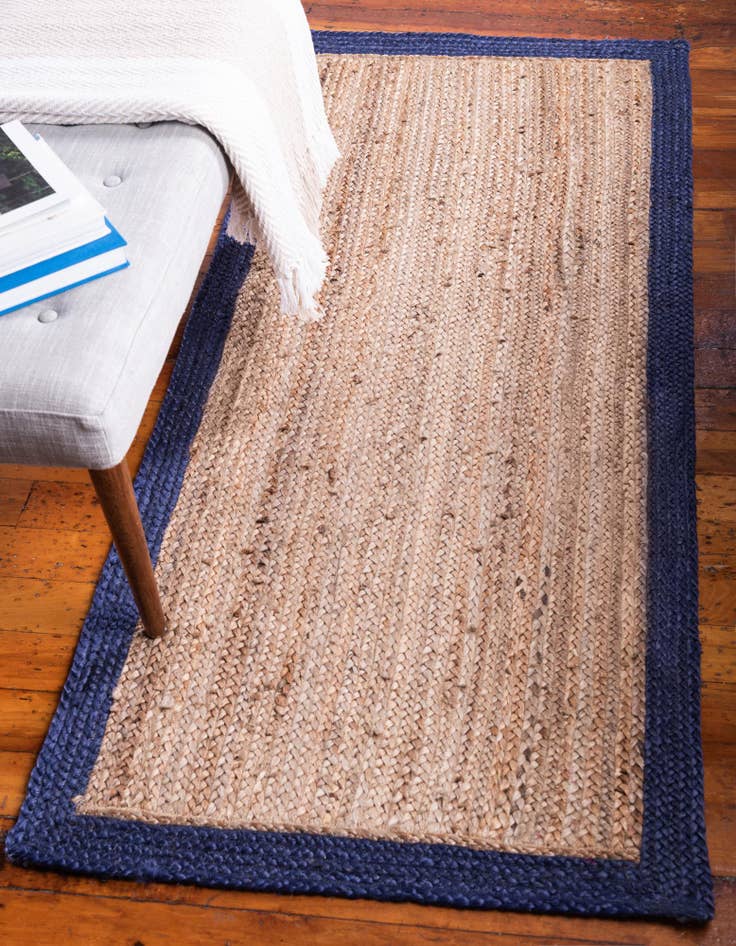 Detail image of  2' 7 x 6' 1  Hand Braided Jute Runner Rug