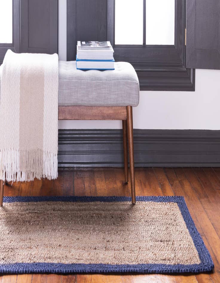 Detail image of  2' 7 x 6' 1  Hand Braided Jute Runner Rug