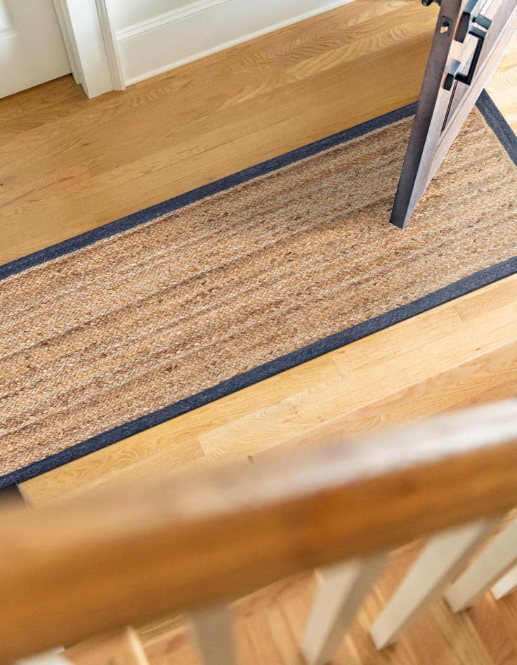 Detail image of  2' 7 x 6' 1  Hand Braided Jute Runner Rug