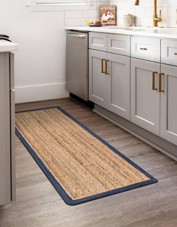 Detail image of  2' 7 x 6' 1  Hand Braided Jute Runner Rug