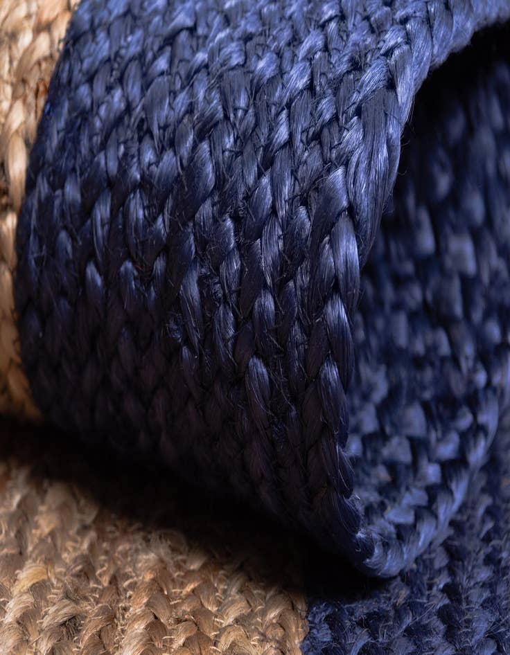 Detail image of  2' 7 x 6' 1  Hand Braided Jute Runner Rug