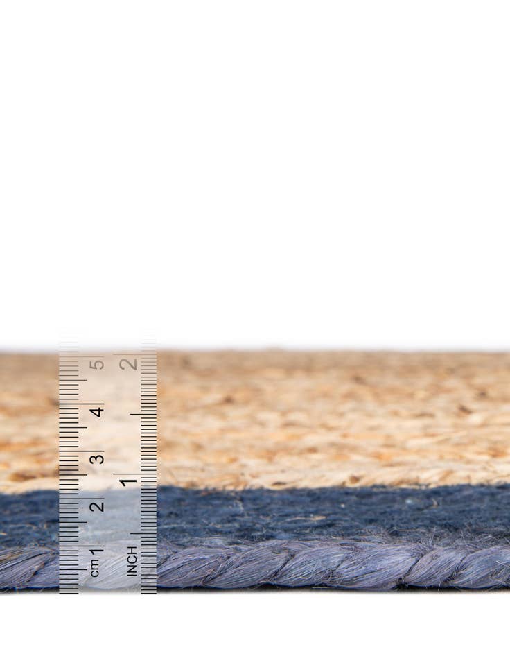 Detail image of  2' 7 x 6' 1  Hand Braided Jute Runner Rug