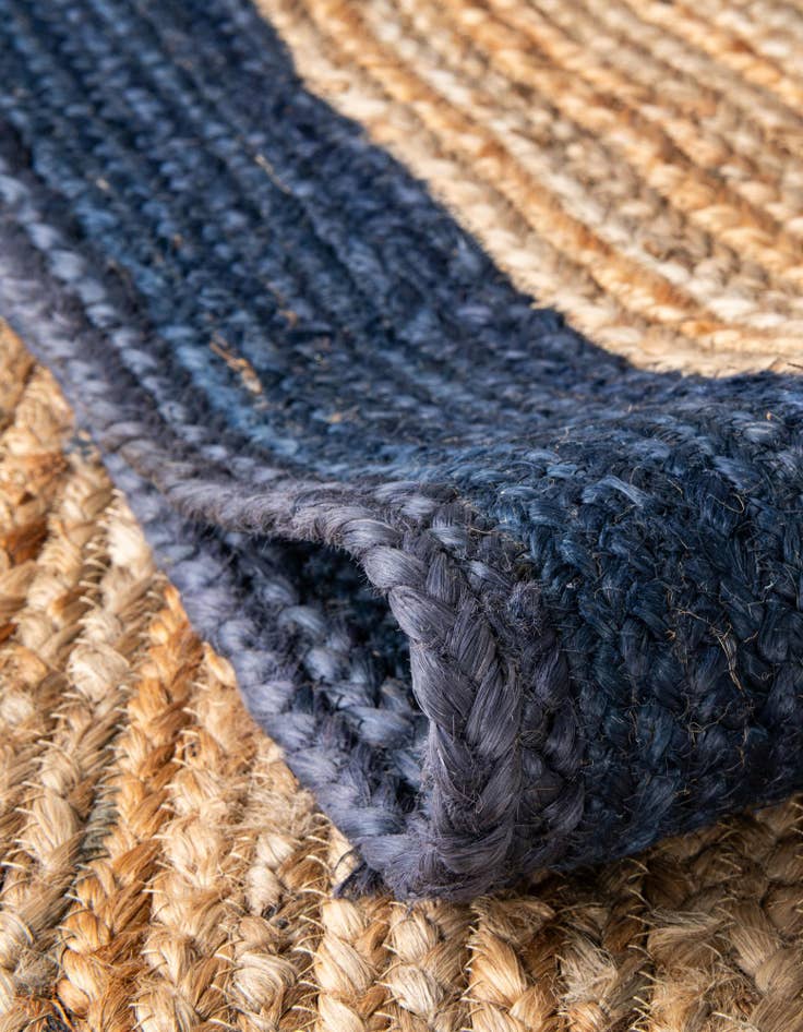 Detail image of  2' 7 x 6' 1  Hand Braided Jute Runner Rug