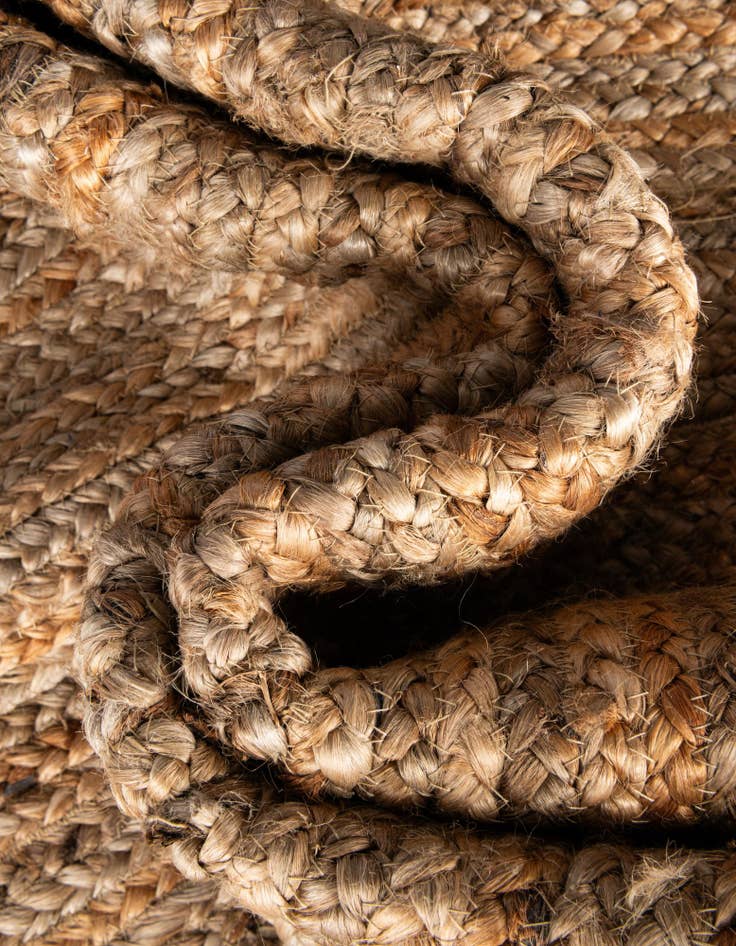Detail image of  2' 7 x 6' 1  Hand Braided Jute Runner Rug