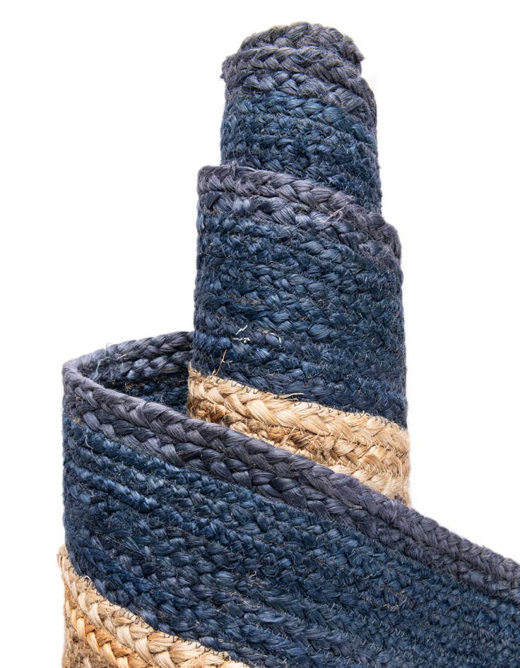 Detail image of  2' 7 x 6' 1  Hand Braided Jute Runner Rug