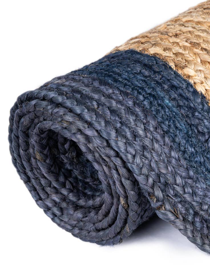 Detail image of  2' 7 x 6' 1  Hand Braided Jute Runner Rug