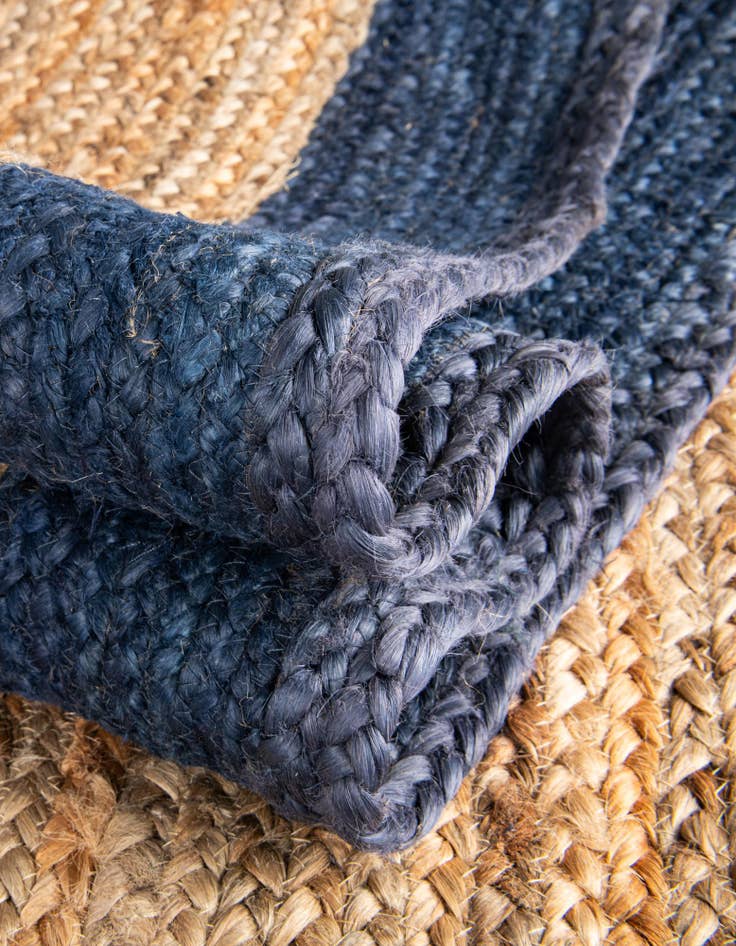 Detail image of  2' 7 x 6' 1  Hand Braided Jute Runner Rug