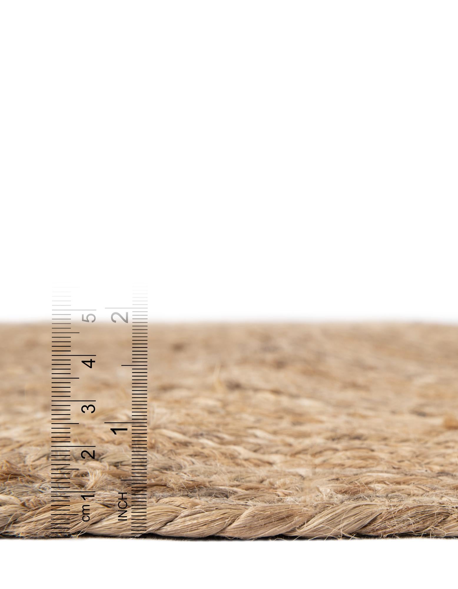  2' x 4' 1  Hand Braided Jute Runner Rug