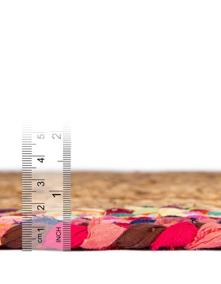 Detail image of  2' 7 x 6' 1  Hand Braided Jute Runner Rug