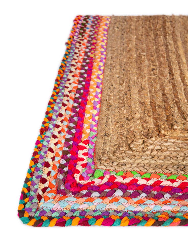 Detail image of  2' 7 x 6' 1  Hand Braided Jute Runner Rug