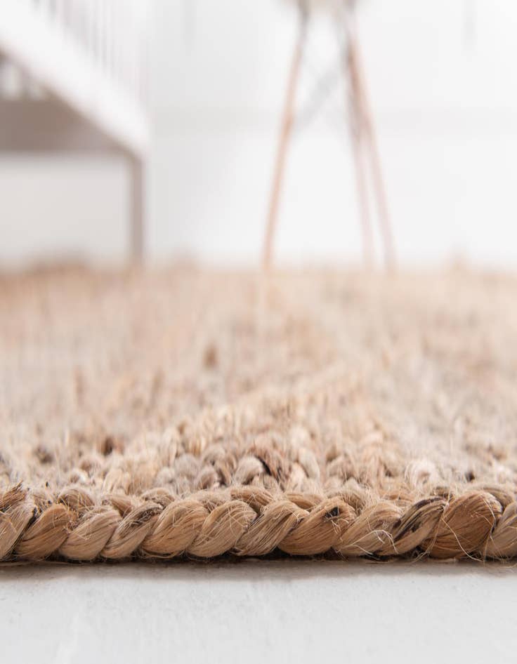 Detail image of  2' 2 x 8' 2  Hand Braided Jute Runner Rug