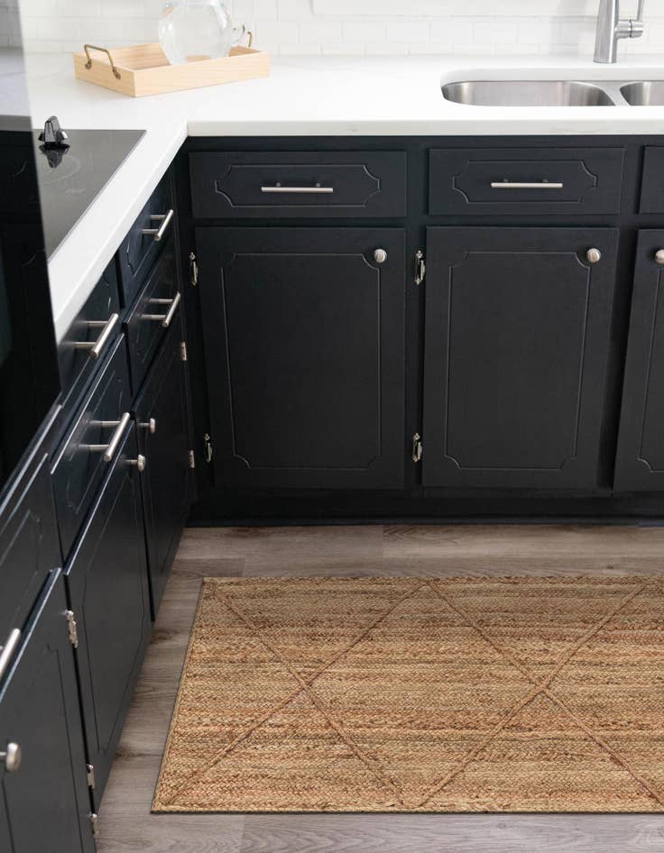 Detail image of  2' 2 x 8' 2  Hand Braided Jute Runner Rug