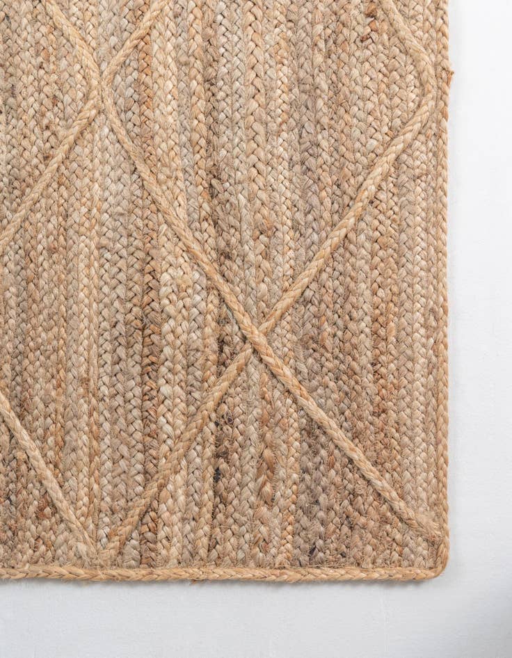 Detail image of  2' 2 x 6' 1  Hand Braided Jute Runner Rug