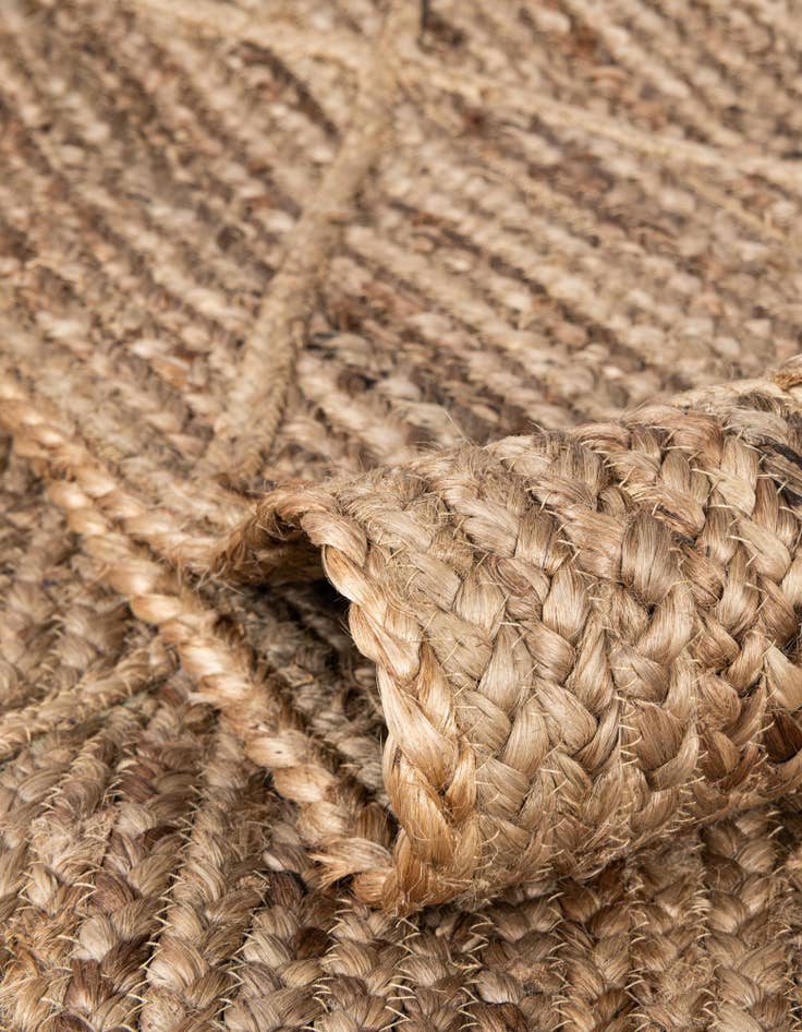 Detail image of  2' 2 x 8' 2  Hand Braided Jute Runner Rug