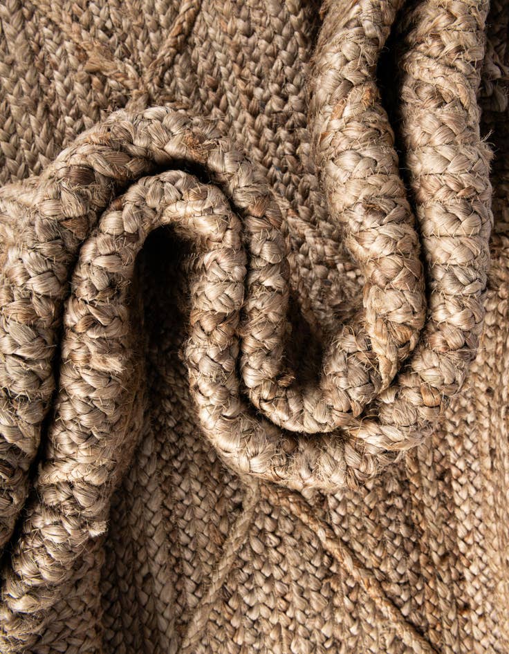 Detail image of  2' 2 x 8' 2  Hand Braided Jute Runner Rug