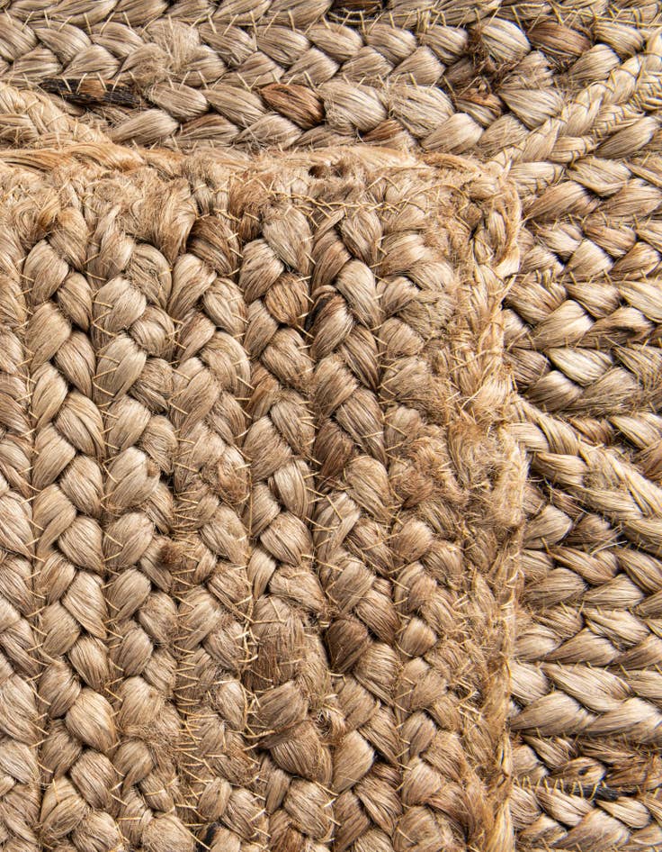 Detail image of  2' 2 x 8' 2  Hand Braided Jute Runner Rug
