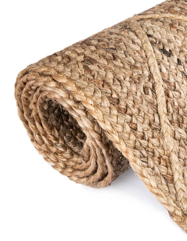Detail image of  2' 2 x 8' 2  Hand Braided Jute Runner Rug