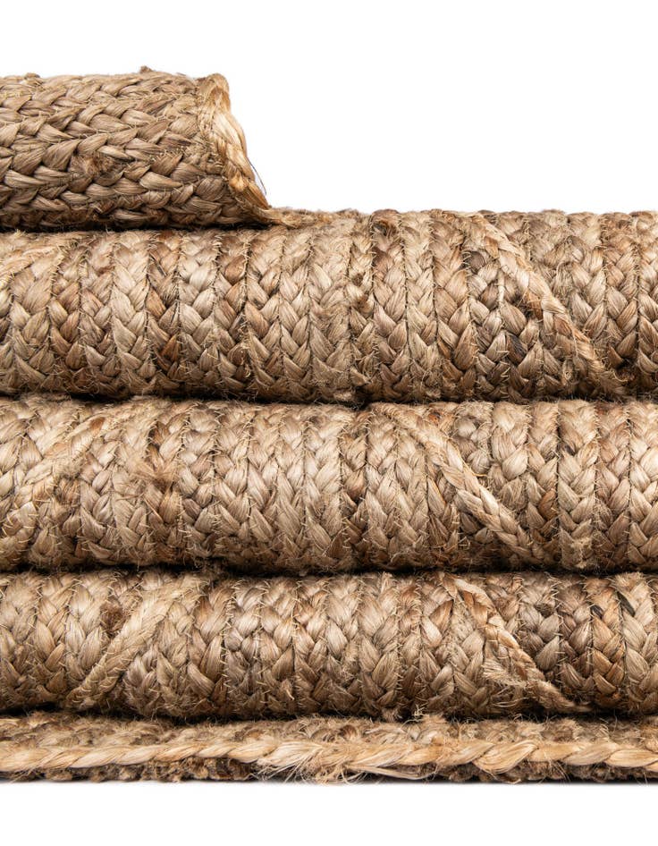 Detail image of  2' 2 x 8' 2  Hand Braided Jute Runner Rug