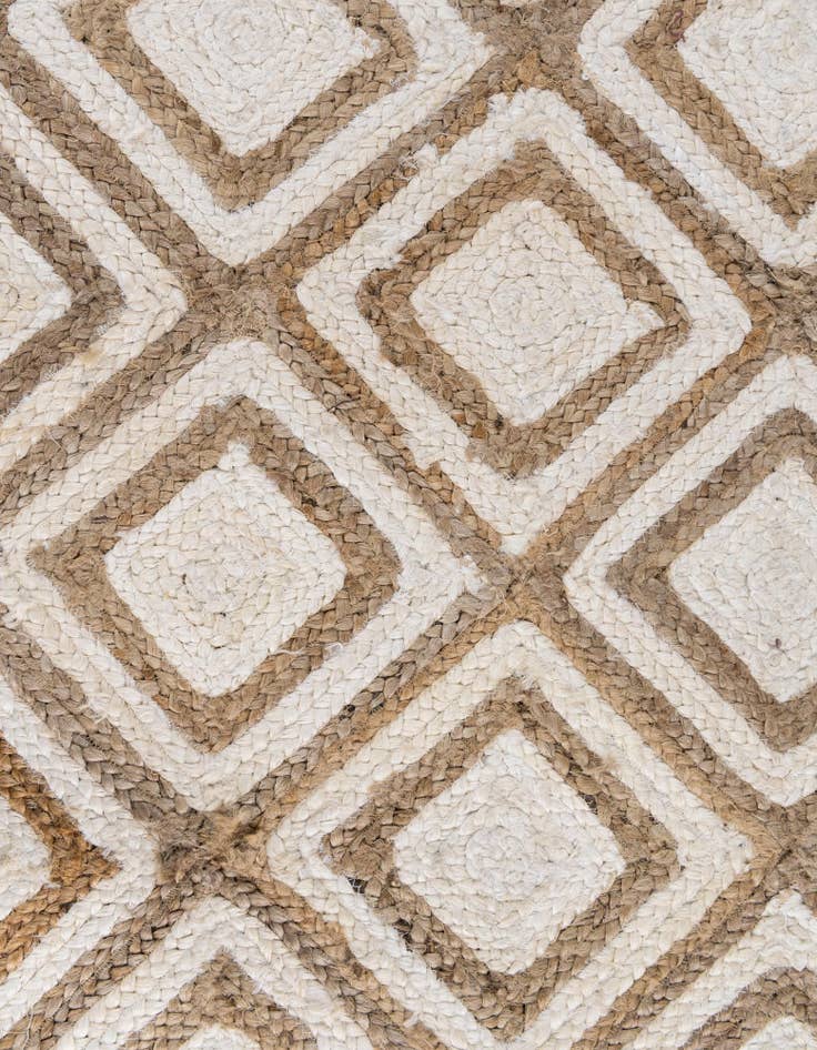 Detail image of  2' 7 x 6' 1  Hand Braided Jute Runner Rug