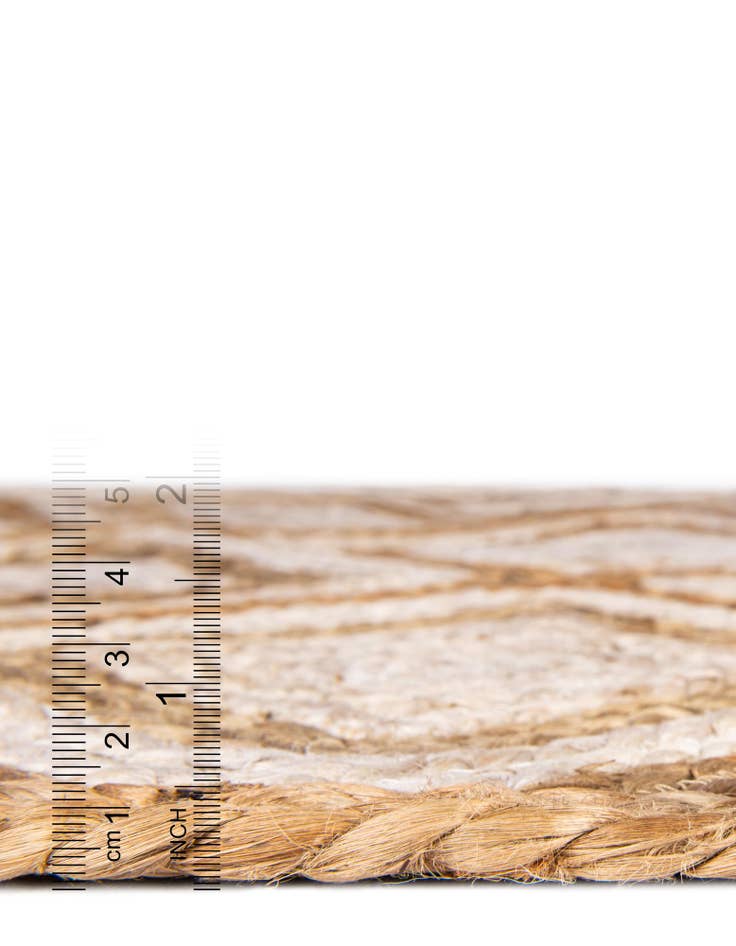 Detail image of  2' 7 x 6' 1  Hand Braided Jute Runner Rug