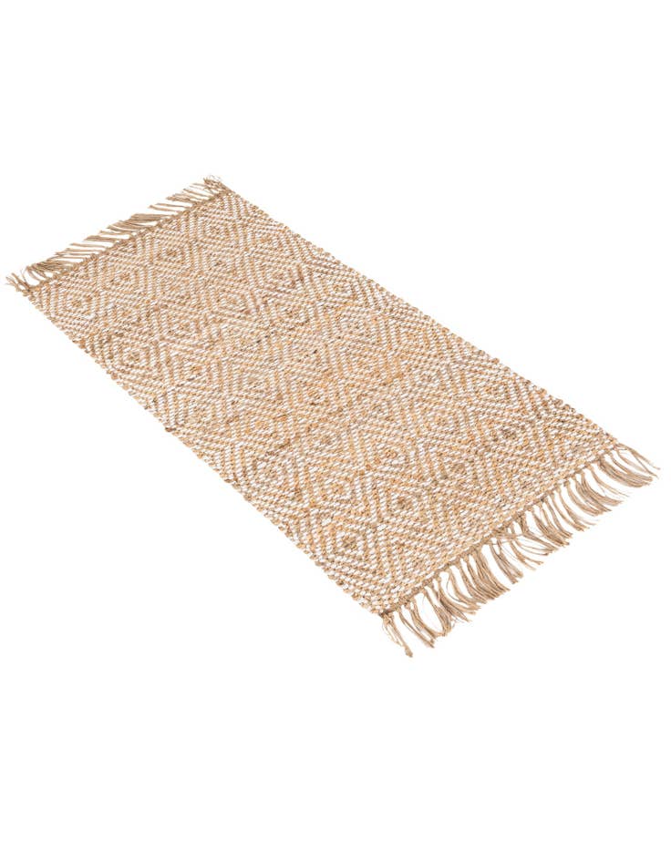 Detail image of  2' x 4'  Hand Woven Braided Jute Runner Rug