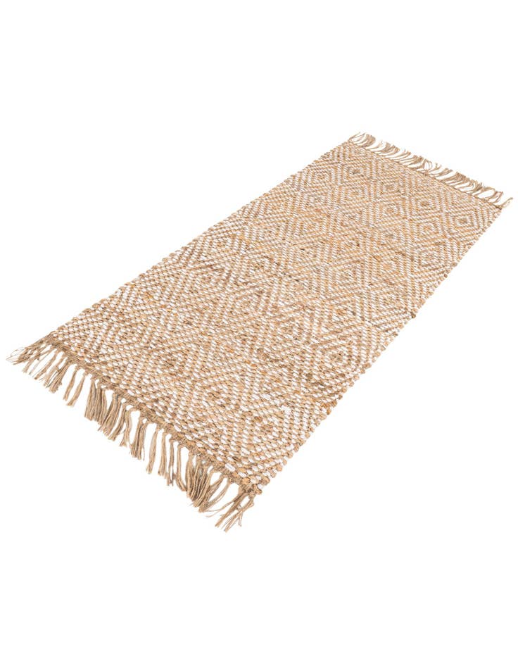 Detail image of  2' x 4'  Hand Woven Braided Jute Runner Rug
