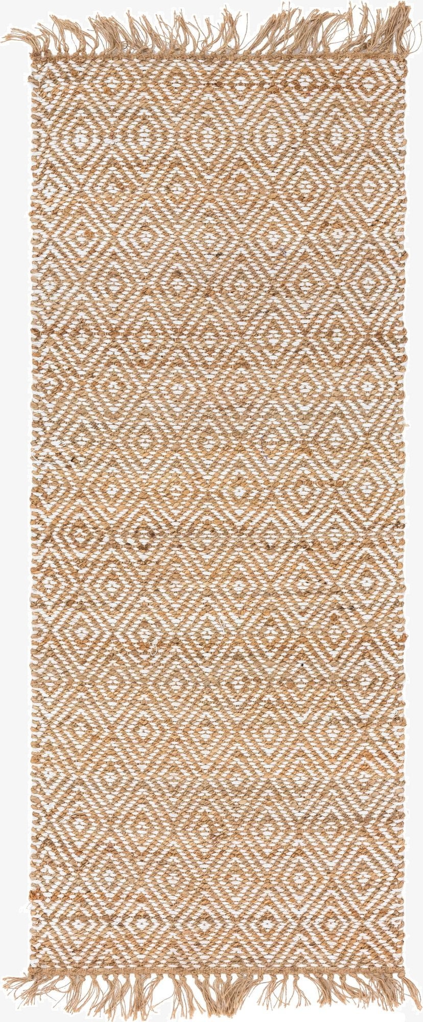  2' 7 x 6' 1  Hand Woven Braided Jute Runner Rug