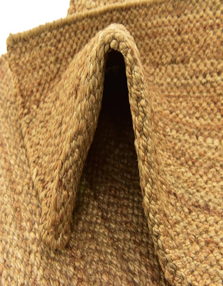 Detail image of  2' 7 x 6' 1  Hand Woven Chunky Jute Runner Rug