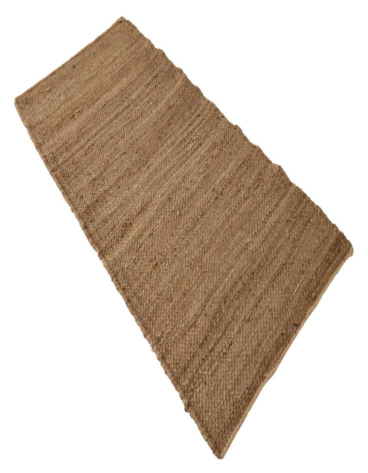 Detail image of  2' 7 x 6' 1  Hand Woven Chunky Jute Runner Rug