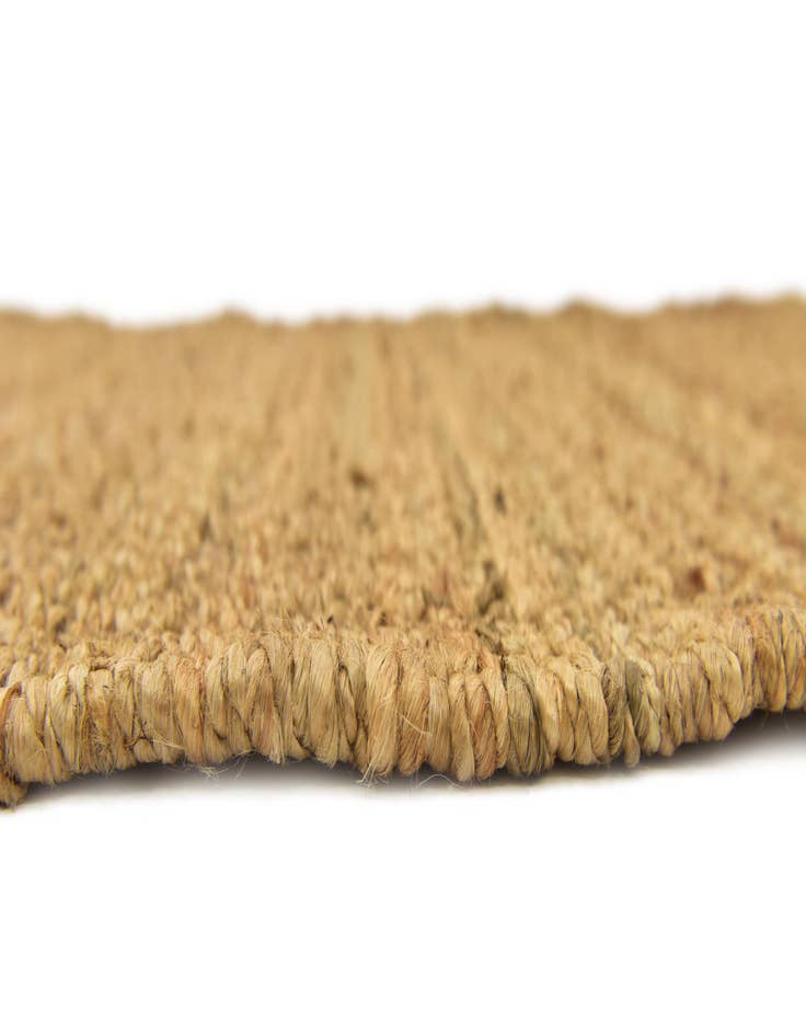 Detail image of  2' 7 x 6' 1  Hand Woven Chunky Jute Runner Rug