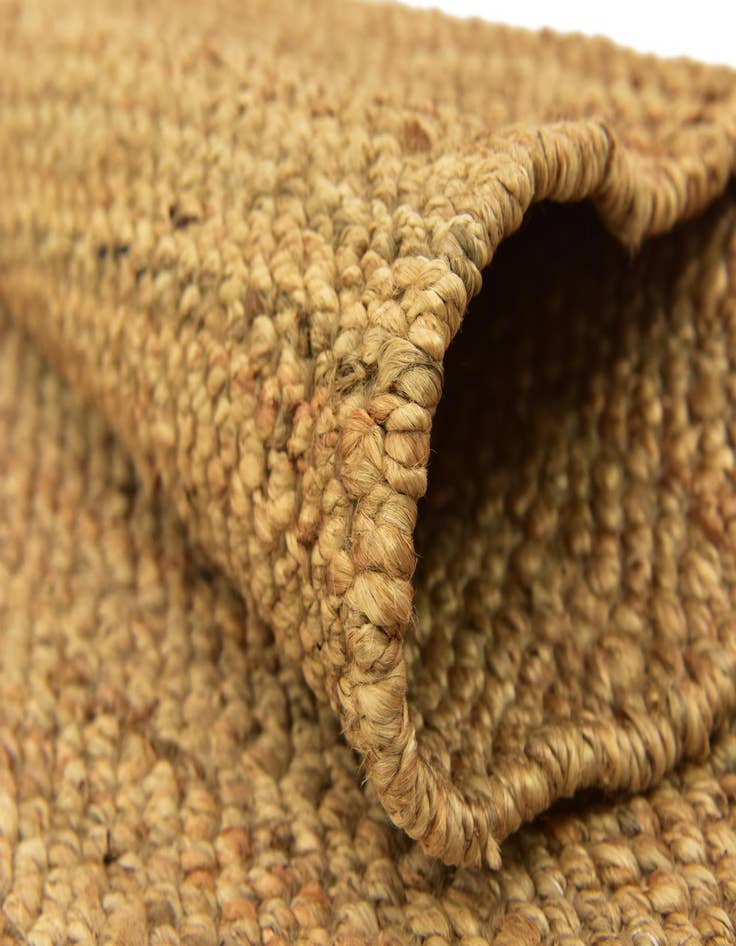 Detail image of  2' 7 x 6' 1  Hand Woven Chunky Jute Runner Rug