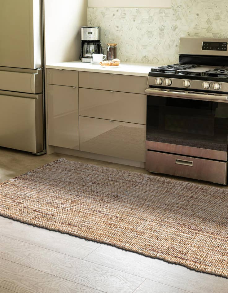 Detail image of  2' x 6' 1  Hand Woven Chunky Jute Runner Rug