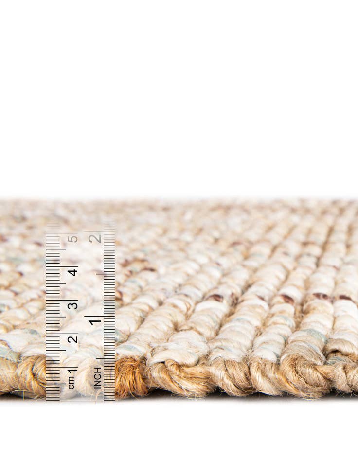 Detail image of  2' x 6' 1  Hand Woven Chunky Jute Runner Rug