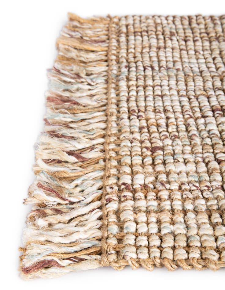 Detail image of  2' x 6' 1  Hand Woven Chunky Jute Runner Rug