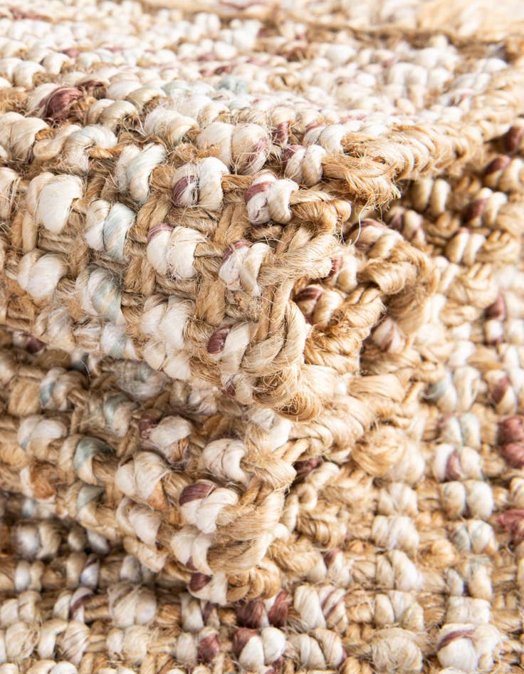 Detail image of  2' x 6' 1  Hand Woven Chunky Jute Runner Rug