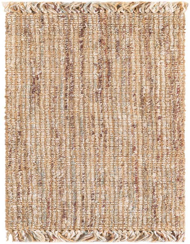 A 6 ft runner rug from the Rugs.com Chunky Jute Collection, featuring a textured, hand-braided pattern in natural brown and cream tones with subtle abstract flecks, ideal for a hallway.
