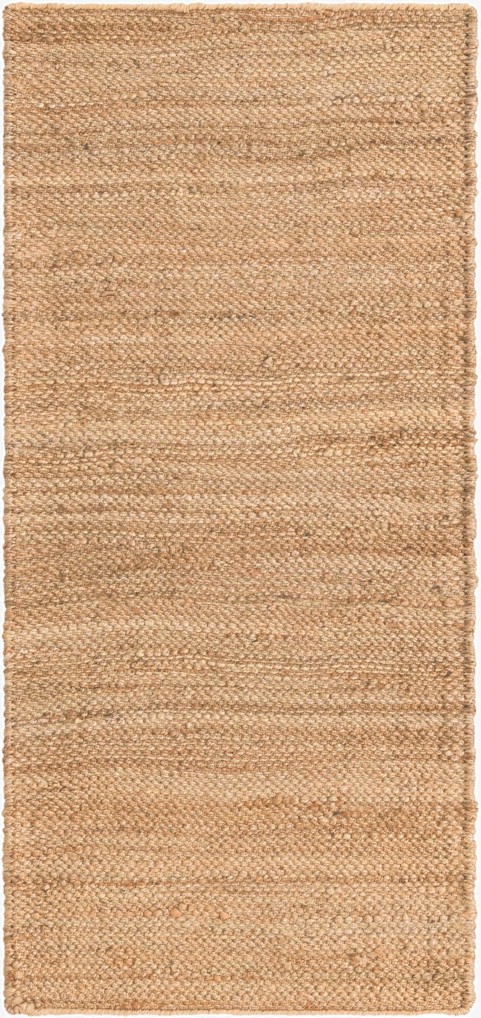  2' 7 x 6' 1  Hand Woven Chunky Jute Runner Rug