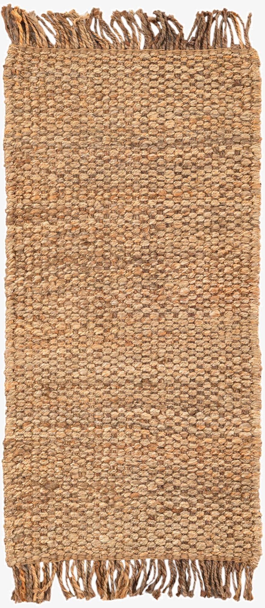  2' x 4' 1  Hand Woven Chunky Jute Runner Rug